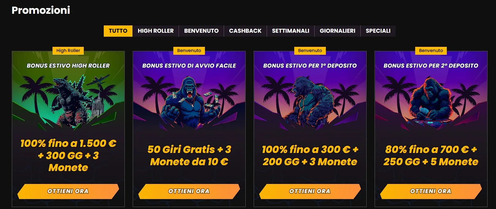 Le promozioni e i bonus di Wild Tokyo Casino